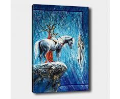 Bonamaison Peinture sur toile, multicolore, 70 x 100 cm - Conçu et fabriqué en Turquie