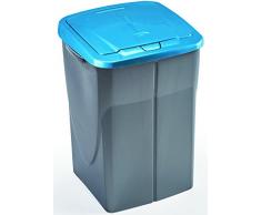 M-Home | EcoBin 45L Gris/Bleu | Poubelle de Tri | Connect Ready
