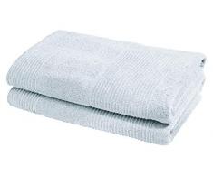 Fleuresse 2828 Fb. 2 Serviette de bain Ã©ponge 70 cm x 140 cm Bleu clair Lot de 2