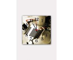 Bonamaison Horloge Murale en MDF, Multicolore, 30 x 30 cm