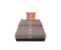 Soleil docre Subtil lit, Parure de Drap, Coton, Ecru, 180 x 290 cm