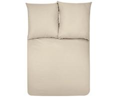 AmazonBasics Parure de lit avec housse de couette en microfibre, Beige, 240 x 220 cm