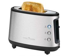 PROFI COOK PC-TA 1122 - Grille pain automatique - 1 tranche - 3 fonctions - Arret automatique - 550 Watts - Couleur Argent