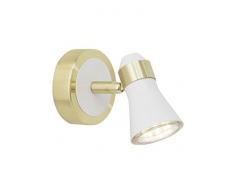 Brilliant 15910/88 Spot PatÃ¨re, Metal, Blanc/Laiton