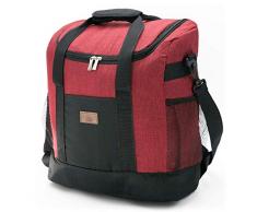 Decocasa Sac Ã Dos Isotherme pour dÃ©jeuner, Boissons, 25 L, Rouge