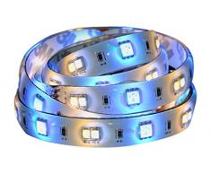AwoX SSL-C362-C Ruban LED couleur connecté Bluetooth StripLED 2m avec alimentation, Plastique, 24 W, Blanc/Multicolore