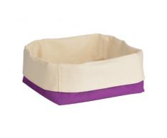 Premier Housewares 1901097 Panier à Pain en Polyester/Coton Crème/Violet