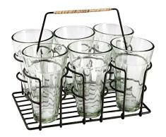 Comptoir de Famille 155750 Porte-Verres DÃ©gustation, MÃ©tal, Noir, 0 cm