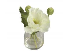 BELLAFIORA 20AMAZ041504 Fleurs Artificielles Pavot 1 Fleur Crème