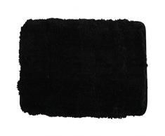 MSV Tapis Microfibre 50x70cm Noir, 100% Polyester, Latex, 80 x 150 cm