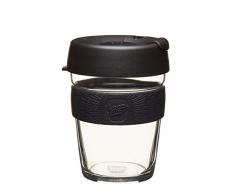 KeepCup BBLA12 Tasse de Voyage, Glass, Noir, 12oz/340ml