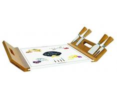 Easy Life 890KIBF Kitchen Basics COFFRET PLATEAU FROMAGE 44X28CM EN VERRE, Multicouleur