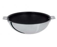 Cristel - WOKT20QE - Wok inox 20cm sans poignÃ©e amovible - Anti-adhÃ©rent Exceliss+ - Collection Casteline
