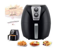 Techwood Huile Cuisine Saine Friteuse Electrique 1kg 4/5 Personnes Noir TFR-306SH