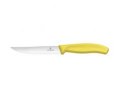 Victorinox 6.7936.12L8 Couteau à Steak/à Pizza avec Tranchant denté, Acier Inoxydable, Jaune, 30 x 5 x 5 cm