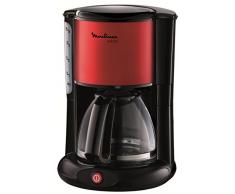 MOULINEX Cafetières filtre SUBITO rouge 10/15 Tasses Machine à café cafetière électrique Cafetière Capacité 1.25L Antigoutte Porte-filtre pivotant Auto off 30 minutes FG360D11