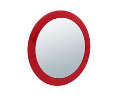 SANWOOD Nelly Miroir cosmétique, Acrylique, 15,7 x 15,7 x 2,5 cm, Résine Acrylique, Rot, 15.7 x 15.7 x 2.5 cm