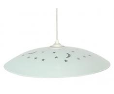 Tosel 13536 Suspension Seritondo Verre 60 W E27 Etoiles Gris