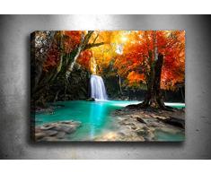 Bonamaison Peinture sur toile, multicolore, 40 x 60 cm - Conçu et fabriqué en Turquie