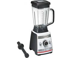 Bosch MMBH4P3W Vitaboost Mixeur en verre de haute vitesse, de 1Â 600Â W, dâune capacitÃ© de 2Â l, Noir et Blanc