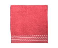 Santens Pat Eponge Serviette de Bain, Coton, Corail, 68140