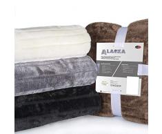 CelinaTex Alaska Couverture Douillette réversible en Faux Vison Laine Polaire 150 x 200 cm Gris