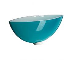 Verre de BohÃªme Energy Centre de Table, Verre, Aigue-Marine, 15Â x 34Â x 15Â cm