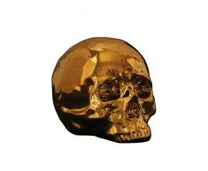 SELETTIÂ âÂ 15Â cm de Hauteur en Porcelaine Figurine Mon TÃªte de Mort, DorÃ©