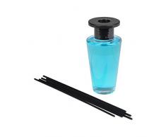 HOMEA 6DIF100CM Diffuseur de Parfum Conique Verre Bleu 5,5 x 5,5 x 22,5 cm