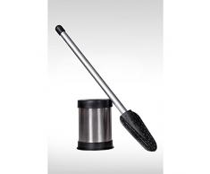 ESH EQUIPEMENT Brosse WC antibactÃ©rienne sans Poils avec Membrane de Nettoyage Flexible en Silicone Noir