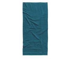 TOM TAILOR Serviette de Douche Unie en Tissu éponge 100111/900/770, Coton, pétrole, 70 x 140 cm