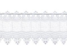 Plauener Spitze by Modespitze 69348_28_w Rideau de douche court 100% Polyester Blanc 28 cm