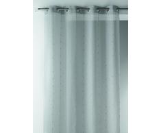 Home Maison HM6945300 Voilage Etamine TissÃ©e Grande Largeur Polyester Gris 200 x 260 cm