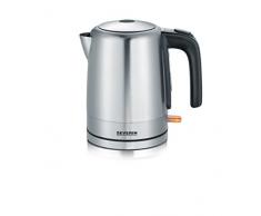 SEVERIN Bouilloire, 1 L, 2 200 W env., WK 3496, Inox/Noir
