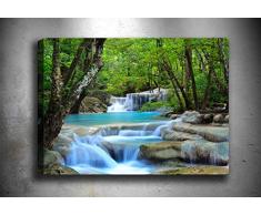 Bonamaison Peinture sur toile, multicolore, 70 x 100 cm - Conçu et fabriqué en Turquie