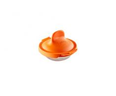 Lékué 3402900N07U008 Ustensile pour Cuisson dÅuf poché, Acier Inoxydable, Orange, 9,3 x 11 x 7,5 cm