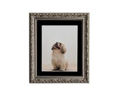 Tailored Frames Cadre Photo sur Mesure Vienna argentÃ©, Style Shabby Chic, 60 x 60 cm pour 40 x 40 cm avec Passe-Partout Noir