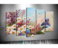 Bonamaison Peinture sur toile, multicolore, 100 x 60 cm, 5 unit - Conçu et fabriqué en Turquie