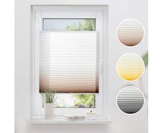 Khome Store plissÃ© Klemmfix dÃ©gradÃ© de Couleurs, Marron, 45 x 210 cm