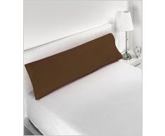 Miracle Home Housse de coussin douce et confortable en coton 50 % polyester Chocolat 135 cm