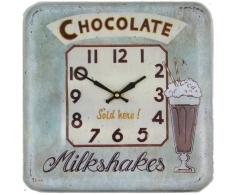 Roger Lascelles Horloge Murale carrÃ©e en mÃ©tal Chocolate Milkshakes