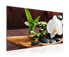 Tableau decoration murale OrchidÃ©e Feng Shui - XXL Impression sur Toile Salon Appartment 1 Parties - prÃªt Ã accrocher - 502312a