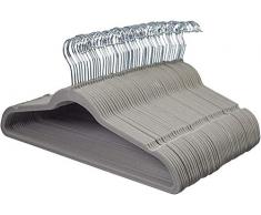 AmazonBasics Lot de 100 cintres en velours avec barre horizontale pour costumes Noir