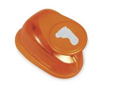 Rayher Perforatrice Pied à  1,6 cm, 5/8 , convient pour papier/carton jusquà  200 g/m², Plastique, Orange, 1,6cm- 5/8 Zoll