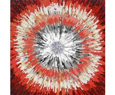 Sésame PST2313100100 Peinture sur Toile Rouge Blanc, 100 x 100 x 3 cm