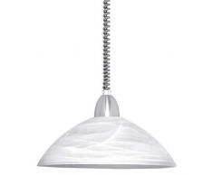 Delamaison ISU1292130 Suspension, Métal, E27, Blanc, 43cm X 41cm