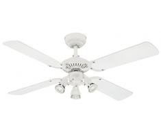 Westinghouse 7211340 Princess Euro Ventilateur de plafond GU10 Métal blanc