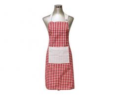 Soleil docre Tablier de Cuisine Vichy Rouge, Coton, 60 x 80 cm