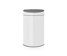 Brabantia Poubelle Touch Bin, 40 litres, Blanc, Capacité 40 Litres, 72,7 cm x 47,5 cm x 30,2 cm