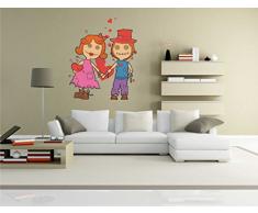 pinkelephant Autocollant Mural Lovely053Â âÂ Sweet HeartÂ âÂ RomantiqueÂ âÂ Sticker Mural 58Â x 69Â cm